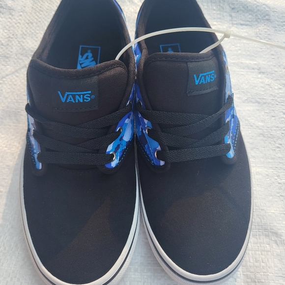 NWOT Vans Atwood camo black blue lace up sneakers size 3Y - Picture 5 of 7